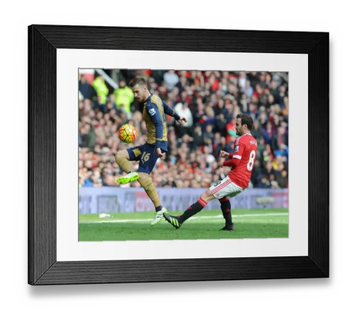 Framed Print : Ramsey Surges Past Mata: Manchester United vs. Arsenal, Premier League 2015 / 16 - A Battle of Midfield Masters Framed Print : Ramsey Surges Past Mata: Manchester United vs. Arsenal, Premier League 2015 / 16 - A Battle of Midfield Masters