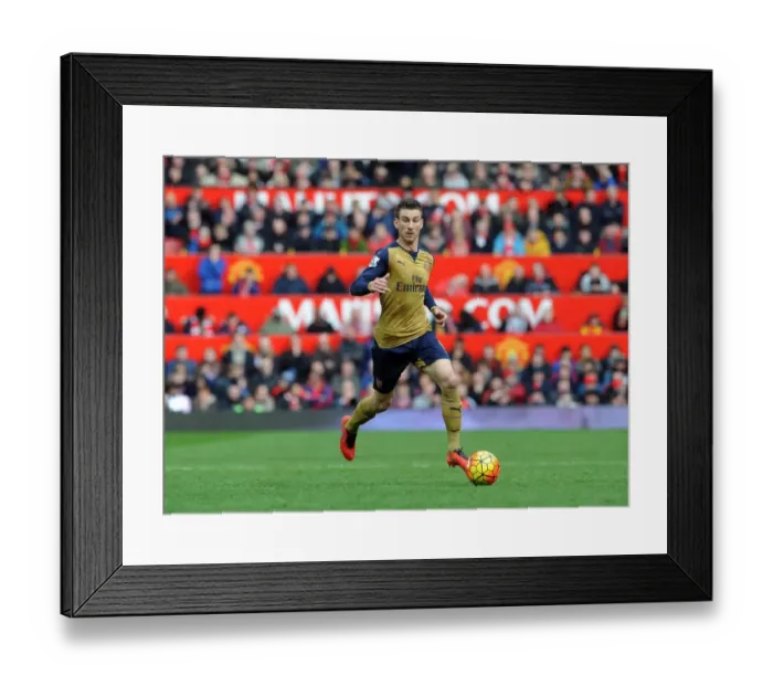 Framed Print : Focused Koscielny Amidst Manchester United vs Arsenal Premier League Tension Framed Print : Focused Koscielny Amidst Manchester United vs Arsenal Premier League Tension