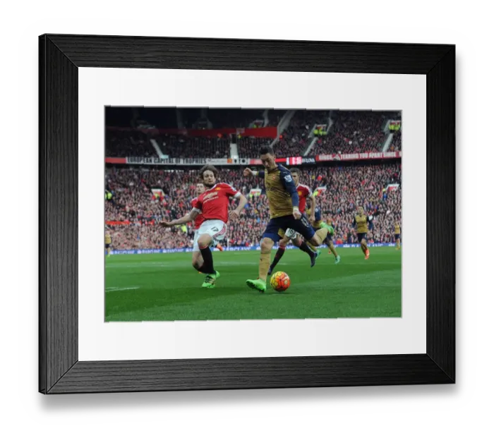 Framed Print : Ozil vs Blind: Battle at Old Trafford - Arsenal's Midfield Clash with Manchester United, Premier League 2015 / 16 Framed Print : Ozil vs Blind: Battle at Old Trafford - Arsenal's Midfield Clash with Manchester United, Premier League 2015 / 16