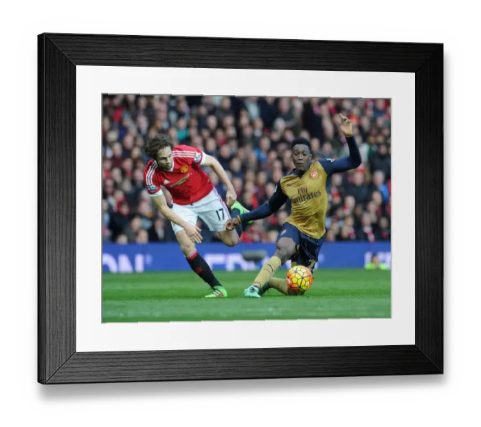 Framed Print : Clash at Old Trafford: Welbeck vs Blind - Premier League Battle