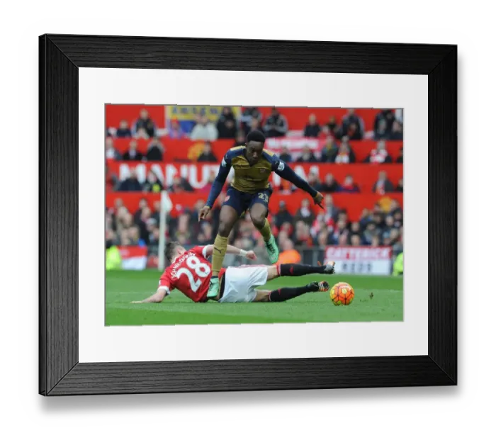 Framed Print : Clash at Old Trafford: Welbeck vs Schneiderlin - Premier League Battle