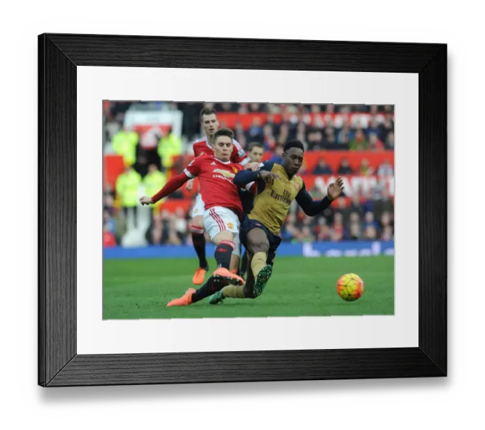 Framed Print : Clash at Old Trafford: Welbeck vs. Varela - Premier League Battle Framed Print : Clash at Old Trafford: Welbeck vs. Varela - Premier League Battle