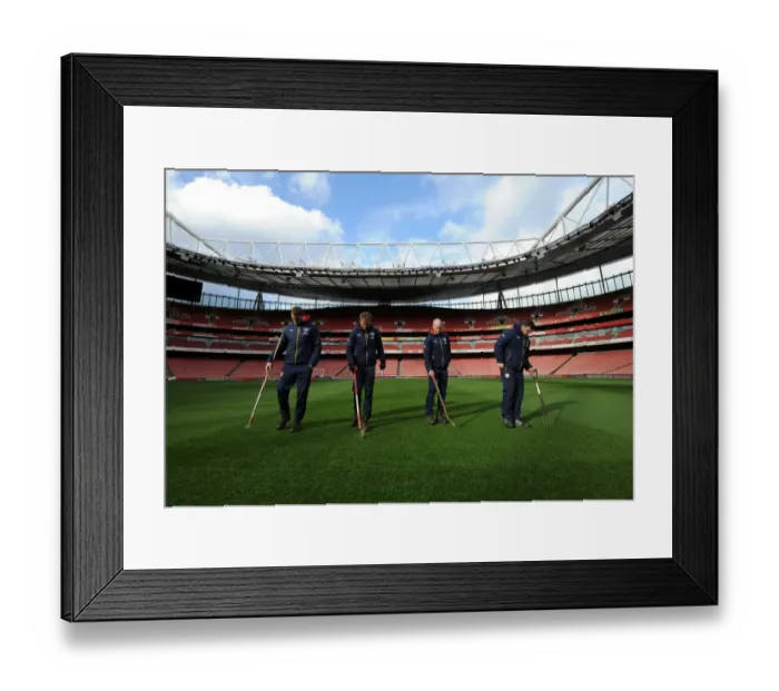 Framed Print : Arsenal vs Swansea City: Pre-Match Pitch Inspection at Emirates Stadium (2015-16) Framed Print : Arsenal vs Swansea City: Pre-Match Pitch Inspection at Emirates Stadium (2015-16)