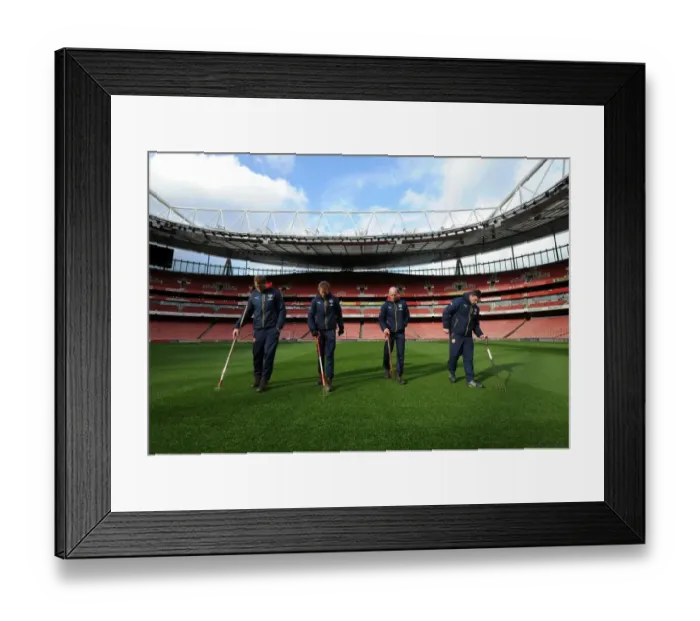 Framed Print : Arsenal vs Swansea City: Pre-Match Pitch Inspection at Emirates Stadium (2015-16) Framed Print : Arsenal vs Swansea City: Pre-Match Pitch Inspection at Emirates Stadium (2015-16)