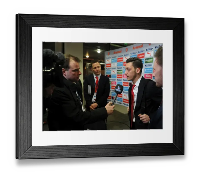 Framed Print : Mesut Ozil's Pre-Match Interview: Arsenal vs Swansea City, Premier League 2015-16 Framed Print : Mesut Ozil's Pre-Match Interview: Arsenal vs Swansea City, Premier League 2015-16