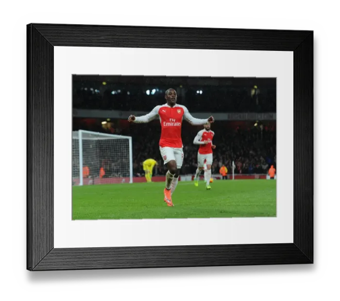Framed Print : Thrilling Moment: Joel Campbell Scores Stunner for Arsenal against Swansea City, Premier League 2015-16