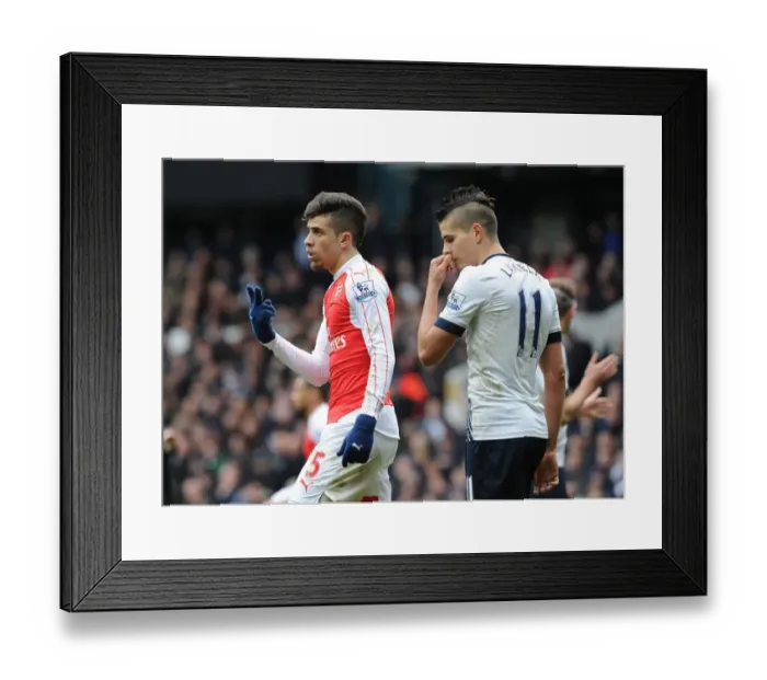 Framed Print : Intense Rivalry: Gabriel vs. Lamela Clash in Tottenham Hotspur vs. Arsenal (Premier League 2015-16) Framed Print : Intense Rivalry: Gabriel vs. Lamela Clash in Tottenham Hotspur vs. Arsenal (Premier League 2015-16)