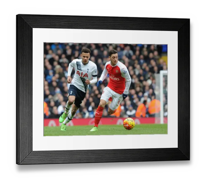 Framed Print : Mesut Ozil Outsmarts Dele Alli: Premier League Battle - Arsenal's Masterclass vs. Tottenham, 2015-16