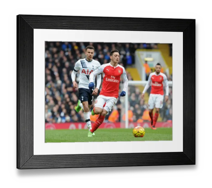 Framed Print : Mesut Ozil Outsmarts Dele Alli: Arsenal's Masterclass at White Hart Lane, Premier League 2015-16