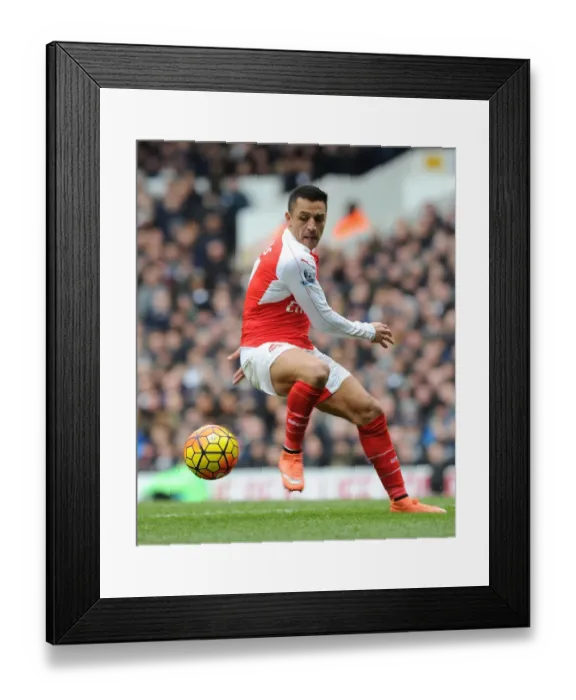 Framed Print : Alexis Sanchez vs. Tottenham Hotspur: Intense Rivalry in the 2015-16 Premier League Clash - The Battle of the Stars at White Hart Lane