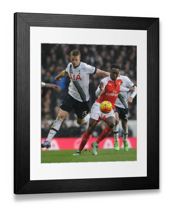 Framed Print : Intense Premier League Clash: Welbeck Fouls Dier (Tottenham vs Arsenal, 2015-16)