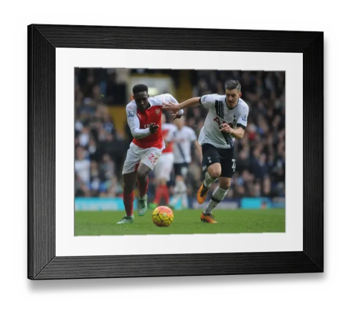 Framed Print : Welbeck vs. Wimmer: Intense Battle in the Premier League - Tottenham vs. Arsenal (2015-16)