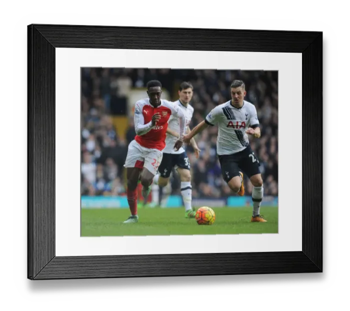 Framed Print : Welbeck vs. Wimmer: A Footballing Battle in the Intense Tottenham Hotspur vs. Arsenal Rivalry (2015-16)