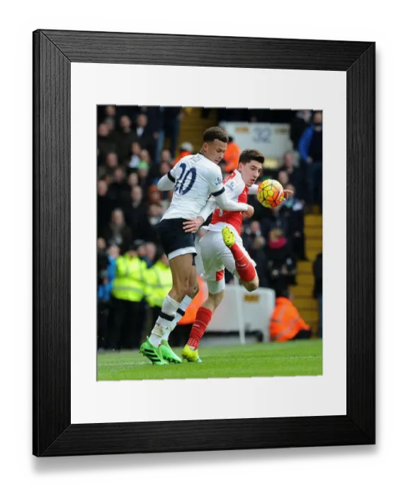 Framed Print : Clash of the Stars: Bellerin vs Alli in the Premier League Battle (Tottenham Hotspur vs Arsenal, 2015-16)