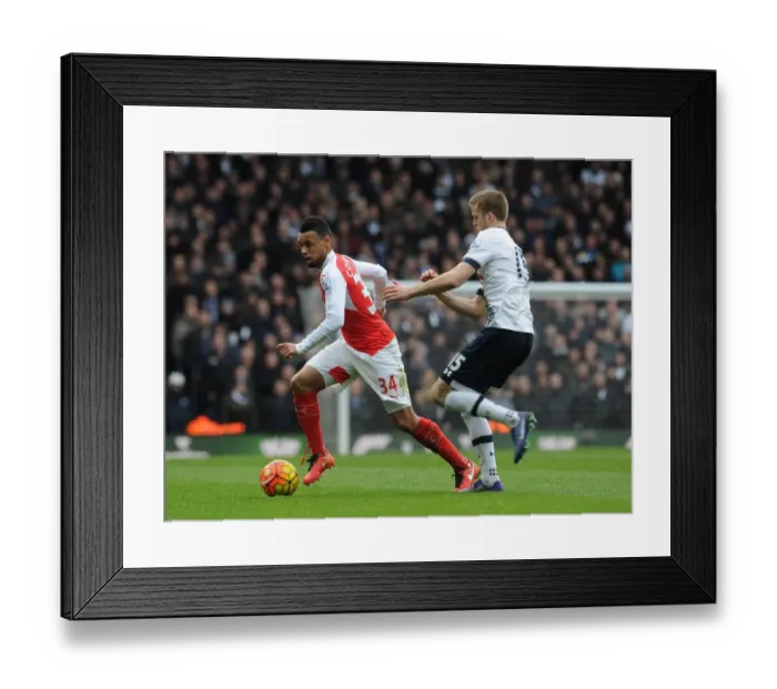 Framed Print : Clash of Midfield Titans: Coquelin vs. Dier - Arsenal vs. Tottenham, Premier League 2015-16 Framed Print : Clash of Midfield Titans: Coquelin vs. Dier - Arsenal vs. Tottenham, Premier League 2015-16