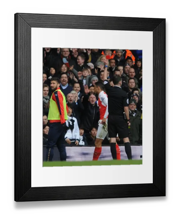 Framed Print : Francis Coquelin (Arsenal) is shown the red card Framed Print : Francis Coquelin (Arsenal) is shown the red card