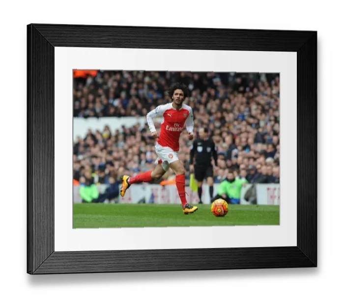 Framed Print : Mohamed Elneny: Arsenal Midfielder Faces Off Against Tottenham Hotspur (2015-16)