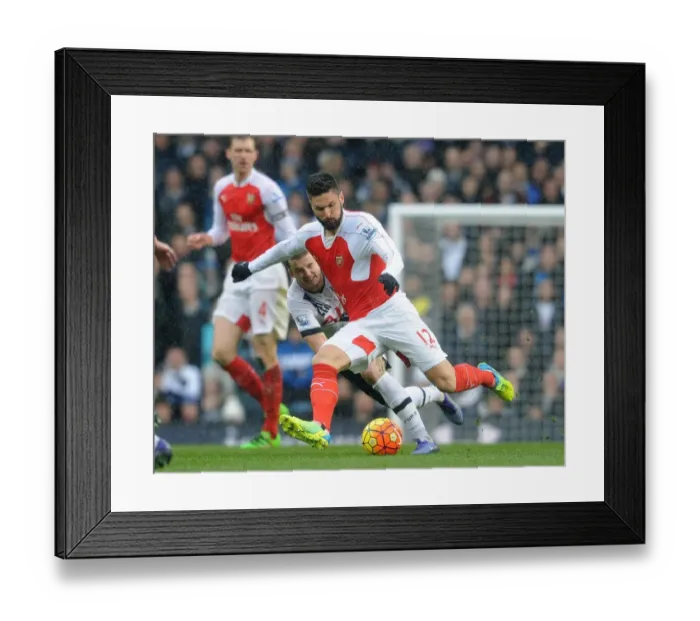 Framed Print : Clash of Titans: Olivier Giroud vs. Eric Dier - A Battle for Premier League Supremacy