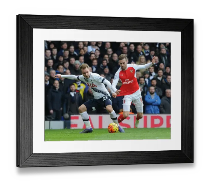 Framed Print : Aaron Ramsey (Arsenal) Christian Erikson (Tottenham). Tottenham Hotspur 2: 2 Arsenal Framed Print : Aaron Ramsey (Arsenal) Christian Erikson (Tottenham). Tottenham Hotspur 2: 2 Arsenal