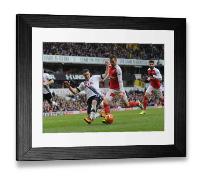 Framed Print : Clash at White Hart Lane: Ramsey vs. Wimmer - A Football Battle