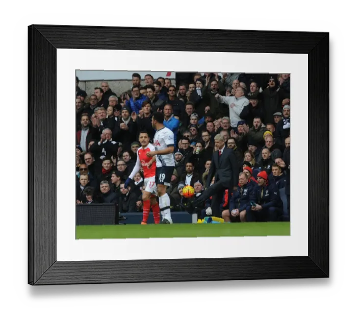 Framed Print : Arsene Wenger Leads Arsenal in Intense Battle Against Tottenham Hotspur, Premier League 2016
