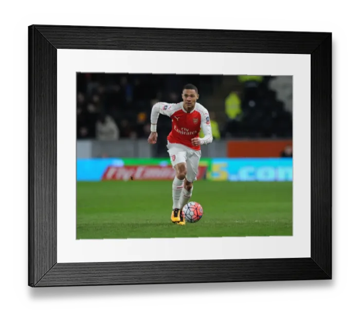 Framed Print : Arsenal's Kieran Gibbs in Action during FA Cup Fifth Round Replay vs Hull City