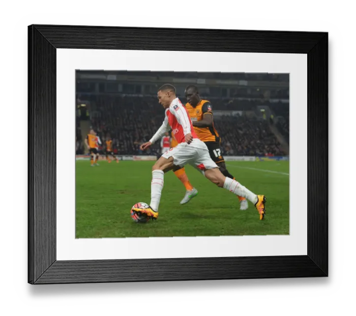 Framed Print : Arsenal's Kieran Gibbs in Action during FA Cup Fifth Round Replay vs Hull City