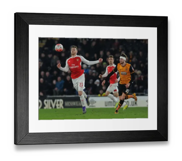 Framed Print : Chambers Overpowers Powell: Arsenal's FA Cup Triumph at Hull City