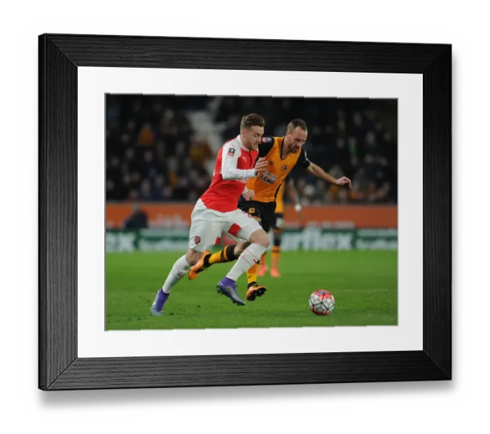 Framed Print : Clash of Midfielders: Calum Chambers vs. David Meyler - FA Cup Showdown Framed Print : Clash of Midfielders: Calum Chambers vs. David Meyler - FA Cup Showdown