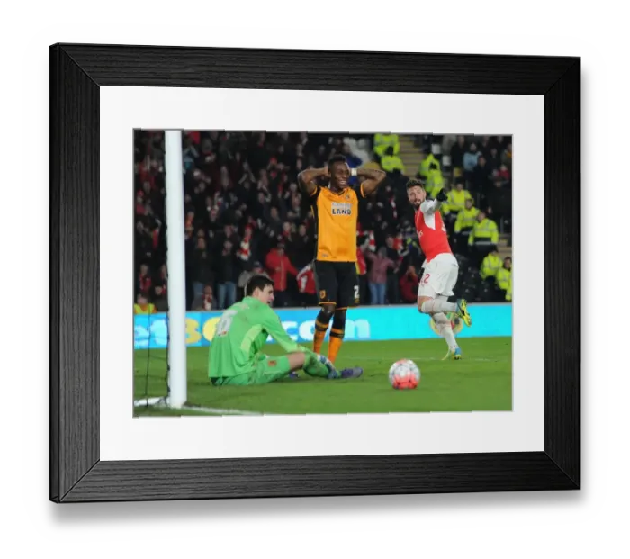 Framed Print : Giroud's Brace and Hull's Reaction: Arsenal's FA Cup Triumph