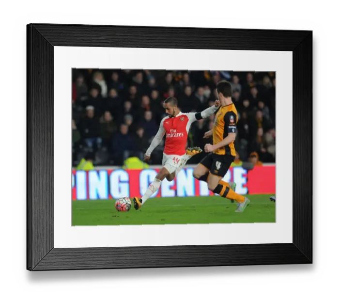 Framed Print : Theo Walcott's Dramatic Fourth Goal: Arsenal Overpowers Hull City in FA Cup Fifth Round Framed Print : Theo Walcott's Dramatic Fourth Goal: Arsenal Overpowers Hull City in FA Cup Fifth Round