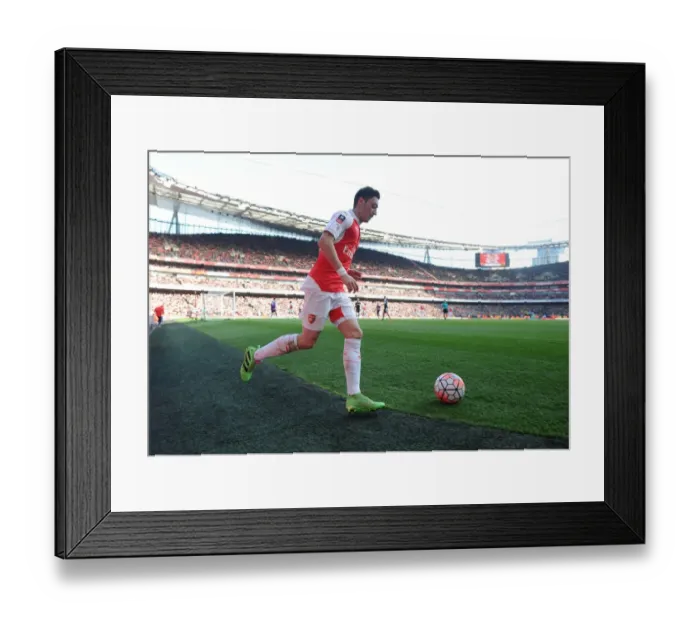 Framed Print : Mesut Ozil in FA Cup Action: Arsenal vs. Watford at The Emirates