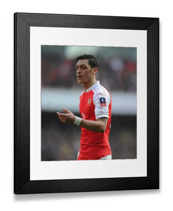 Framed Print : Mesut Ozil in FA Cup Action: Arsenal vs. Watford at The Emirates