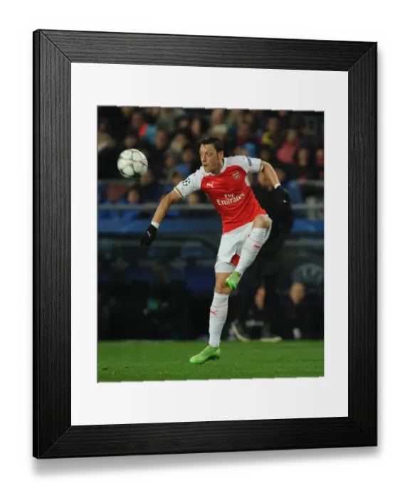Framed Print : Mesut Ozil: In Action Against Barcelona, UEFA Champions League 2015-16