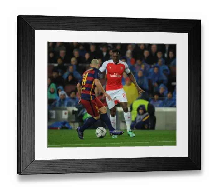 Framed Print : Clash of Titans: Welbeck vs Mascherano - Arsenal vs Barcelona, UEFA Champions League 2016