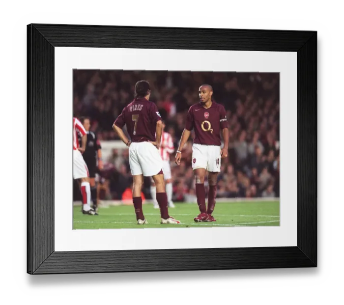 Framed Print : Thierry Henry and Robert Pires (Arsenal). Arsenal 3: 1 Sunderland Framed Print : Thierry Henry and Robert Pires (Arsenal). Arsenal 3: 1 Sunderland