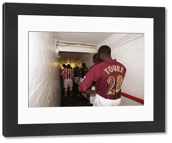 Kolo Toure (Arsenal) in the players tunnell. Arsenal 3: 1 Sunderland