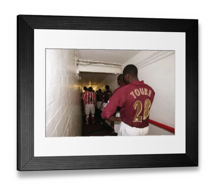 Framed Print : Kolo Toure (Arsenal) in the players tunnell. Arsenal 3: 1 Sunderland Framed Print : Kolo Toure (Arsenal) in the players tunnell. Arsenal 3: 1 Sunderland