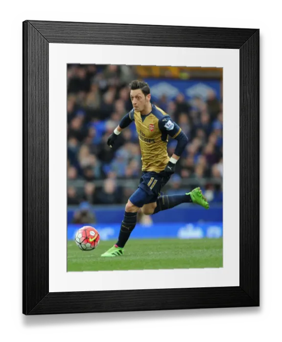 Framed Print : Mesut Ozil in Action: Everton vs. Arsenal, Premier League 2015-16 Framed Print : Mesut Ozil in Action: Everton vs. Arsenal, Premier League 2015-16
