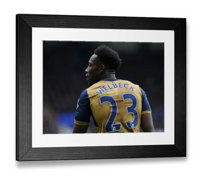 Framed Print : LIVERPOOL, ENGLAND - MARCH 19: Danny Welbeck of Arsenal during the Barclays Premier League match between Everton