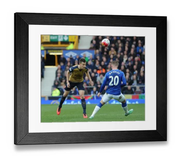 Framed Print : Laurent Koscielny (Arsenal) JRoss Barkley (Everton)