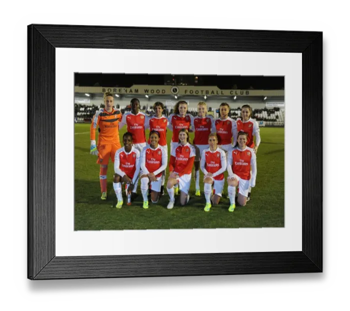 Framed Print : Arsenal ladies team group. Arsenal Ladies 3: 1 Reading FC Women. WSL. Meadow Park Framed Print : Arsenal ladies team group. Arsenal Ladies 3: 1 Reading FC Women. WSL. Meadow Park