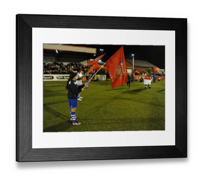 Framed Print : Flag waver. Arsenal Ladies 3: 1 Reading FC Women. WSL. Meadow Park, Borehamwood, 23 / 3 / 16 Framed Print : Flag waver. Arsenal Ladies 3: 1 Reading FC Women. WSL. Meadow Park, Borehamwood, 23 / 3 / 16