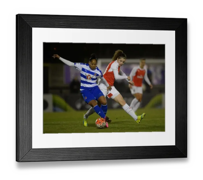 Framed Print : Intense Rivalry: Dominique Janssen vs. Jade Boho-Sayo in Arsenal Ladies FC vs. Reading FC Women's WSL Match Framed Print : Intense Rivalry: Dominique Janssen vs. Jade Boho-Sayo in Arsenal Ladies FC vs. Reading FC Women's WSL Match