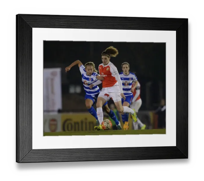 Framed Print : Arsenal vs Reading Women: A Battle of Stars - Dominique Janssen vs Charlie Estcourt