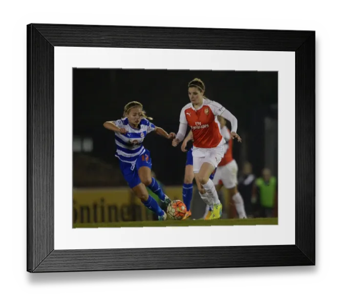 Framed Print : Arsenal vs Reading Women: A Clash Between Dominique Janssen and Charlie Estcourt in WSL 1