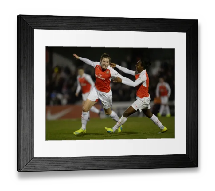 Framed Print : Arsenal Women: Janssen and Carter Celebrate Goal Against Reading FC Framed Print : Arsenal Women: Janssen and Carter Celebrate Goal Against Reading FC