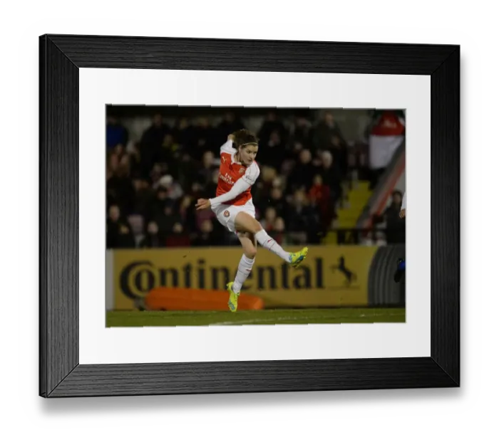 Framed Print : Dominique Janssen Scores First Goal for Arsenal Ladies Against Reading FC Women, March 2016