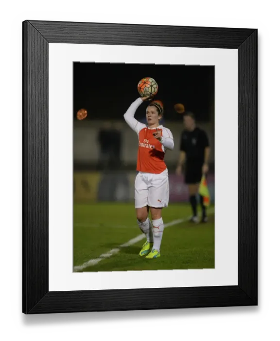 Framed Print : Emma Mitchell in Action: Arsenal Ladies vs. Reading FC Women, WSL 1, 2016