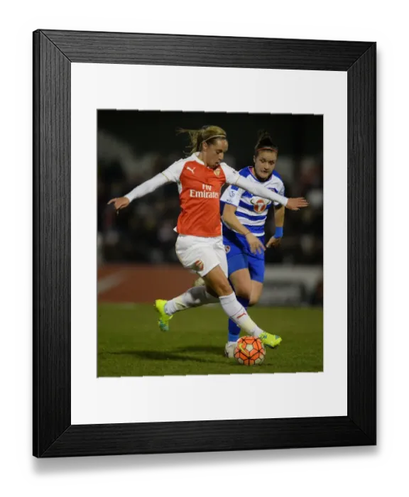 Framed Print : Jordan Nobbs vs. Lois Roche: A Fight for Supremacy in the WSL 1 Clash Between Arsenal Ladies and Reading FC Women